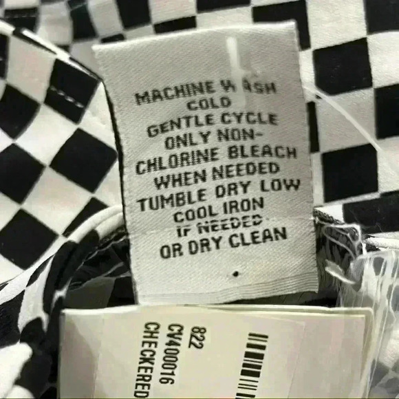 Carmen Marc Valvo Checkered Button down Blouse - Picture 7 of 11